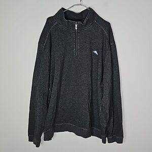 Tommy Bahama gray XXXL half zip sweater
